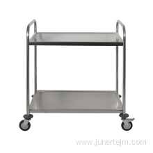 Round Tube Two Tiers Stainless Steel Clearing Trolley